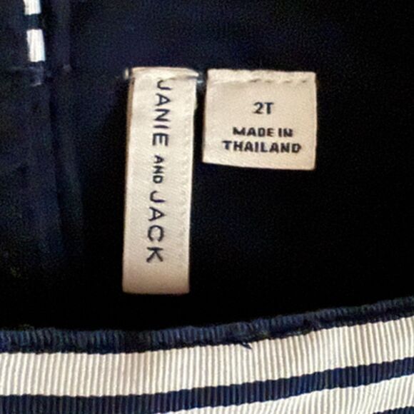 Janie and Jack Ruffle Navy Dress Size 2T - Picture 5 of 6